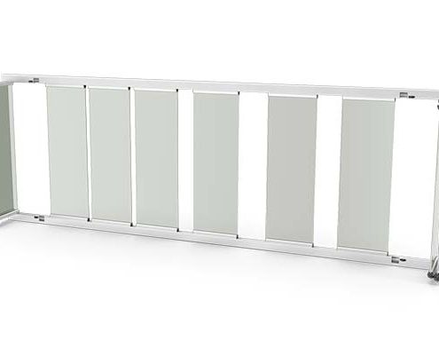 ¿Cómo se desplazan las cortinas de cristal?