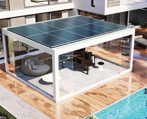 Pérgola solar independiente