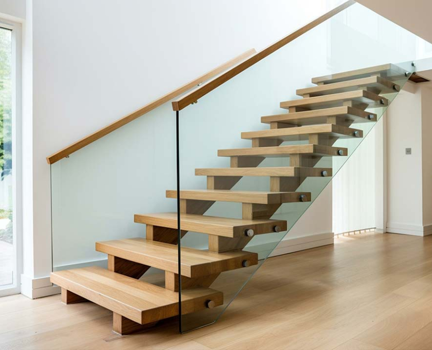 Baranda de cristal para escaleras