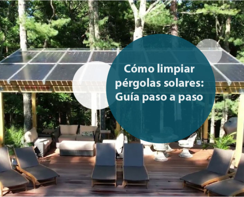 Cómo limpiar pérgolas solares