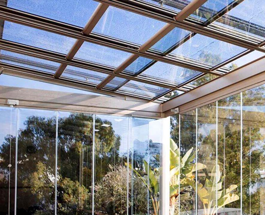 techos móviles de cristal