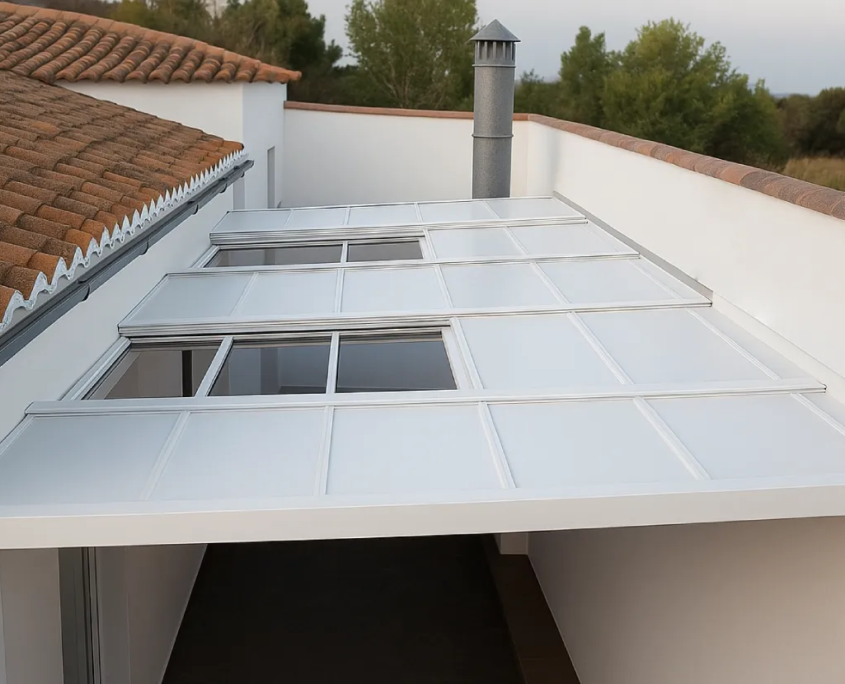 Techo Móvil panel sándwich para Patio interior