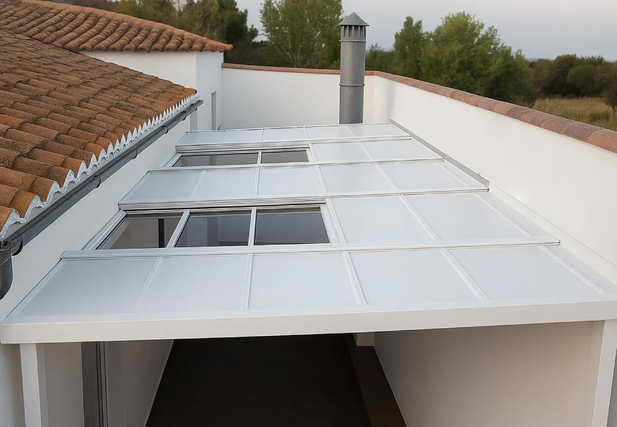 Techo Móvil panel sándwich para Patio interior