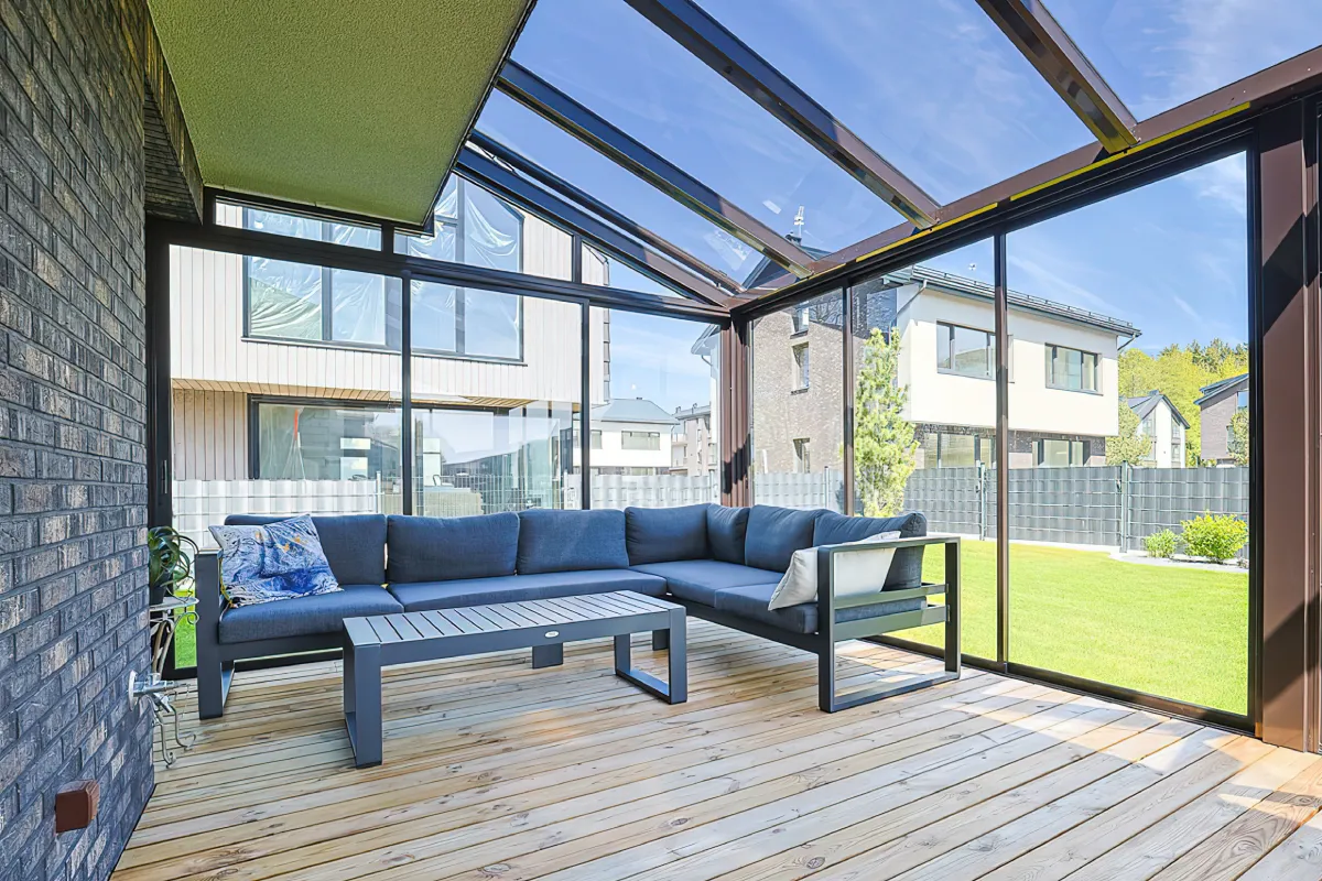 cerramiento de patio techo fijo vidrio