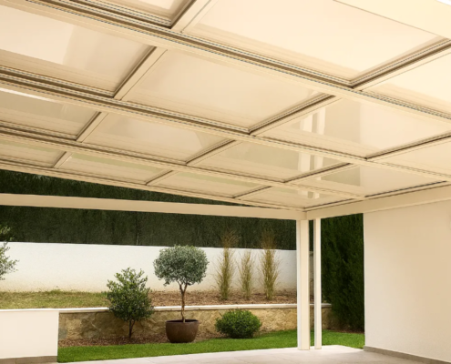 techo móvil panel sándwich para terraza