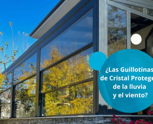 Las guillotinas de cristal protegen de la lluvia y el viento