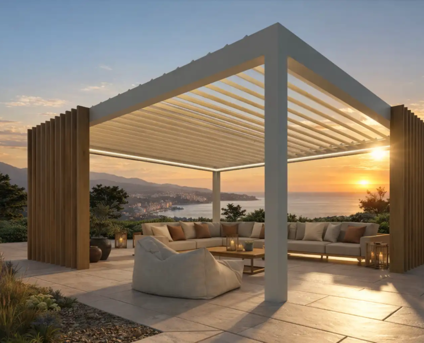 pérgola bioclimática autoportante