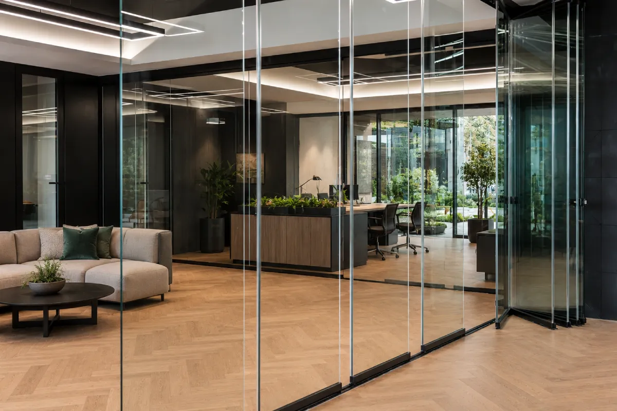 Cortinas de cristal para separación de interiores Cortinas de cristal para separación de interiores