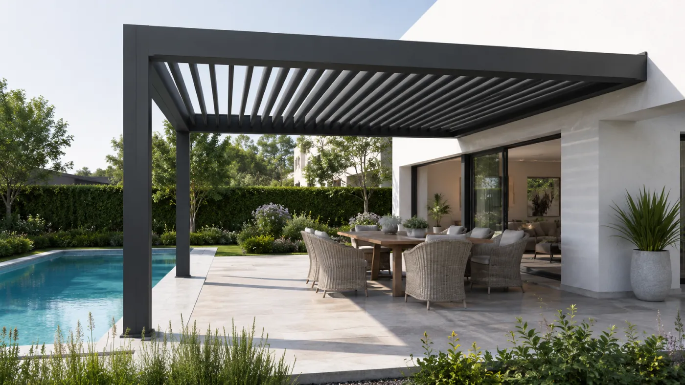 pérgola bioclimática con lamas orientables pérgola bioclimática con lamas orientables