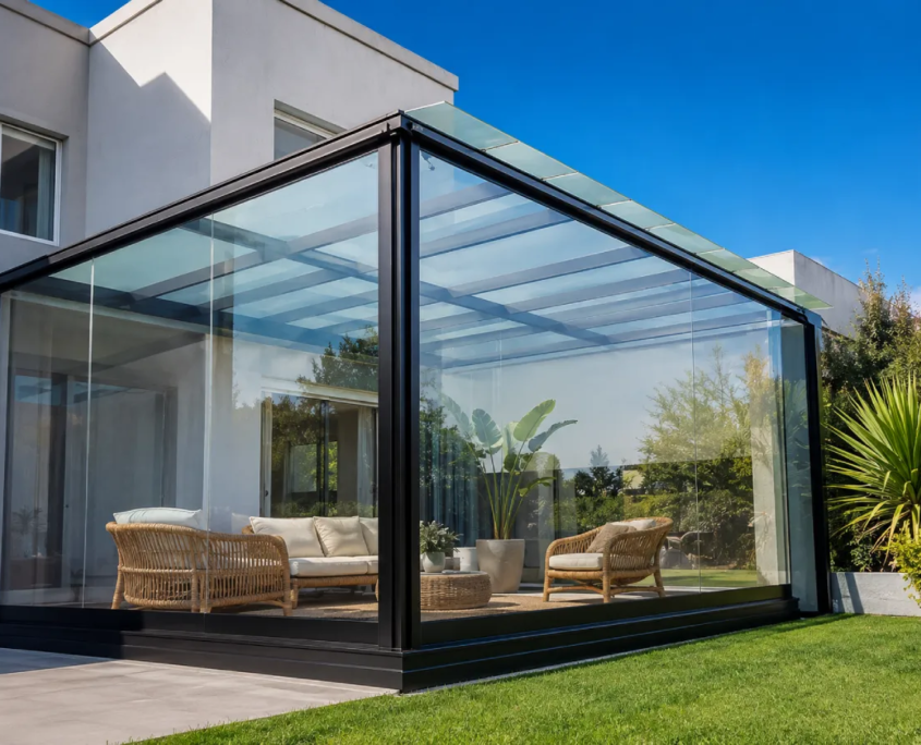 Cerramiento lona cristal