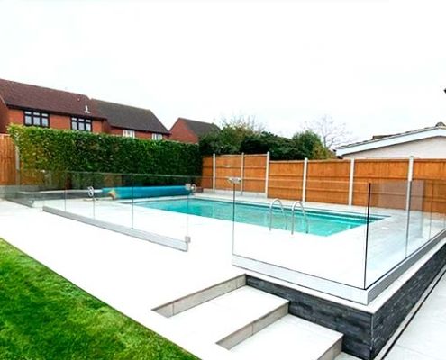 barandilla de cristal para piscina