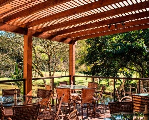 cenador de madera terraza