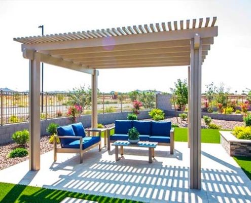 pérgola de madera